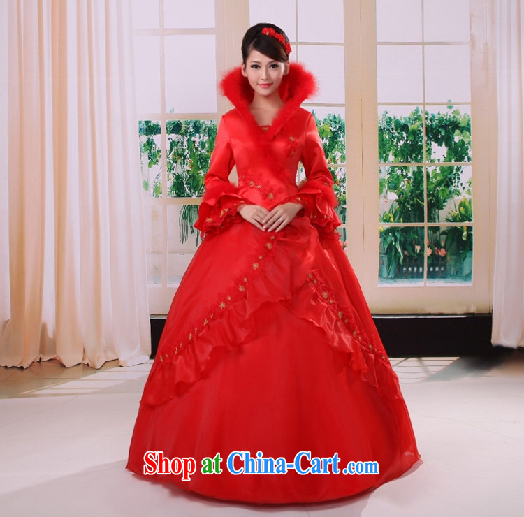 Yong-yan and elegant atmosphere, 2015 winter clothes quilted wedding dresses long sleeved winter, wedding dresses red 4026 Red. size is not final pictures, price, brand platters! Elections are good character, the national distribution, so why buy now enjoy more preferential! Health