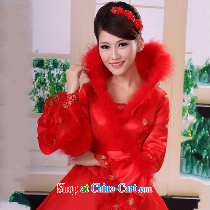 Yong-a stunning and elegant atmosphere, 2015 winter clothes folder cotton wedding dresses long-sleeved winter, wedding dresses red 4026 Red. size is not final, and Yong-yan good offices, shopping on the Internet