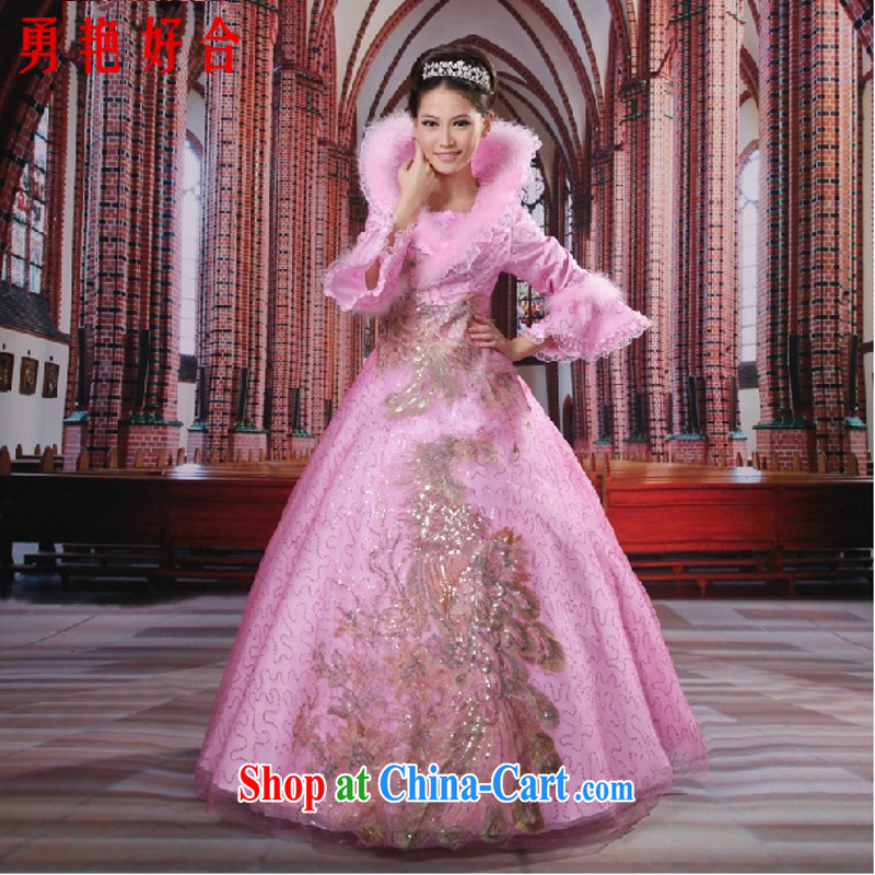 Yong-yan and 2015 new autumn and winter wedding dresses winter long-sleeved hair, apply for winter clothes wedding dress Warm wedding dresses 4014 white. size is not final, and Yong-yan good offices, and shopping on the Internet