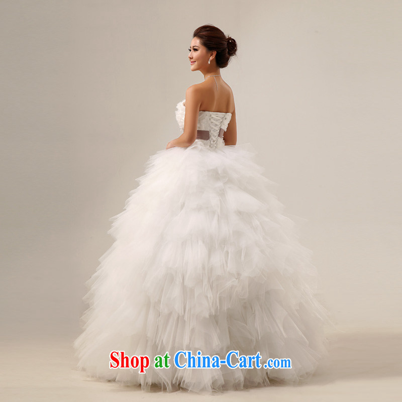 A good service is a new, 2015 sweet wiped his chest Princess flowers with strap shaggy wedding dresses hotel white XL, good service, and, shopping on the Internet
