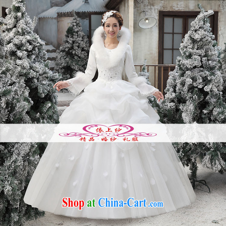 Yong-yan and wedding winter clothes 2015 new Korean wedding winter long-sleeved wool collar thick winter, cotton wedding white. size is not final pictures, price, brand platters! Elections are good character, the national distribution, so why buy now enjoy more preferential! Health