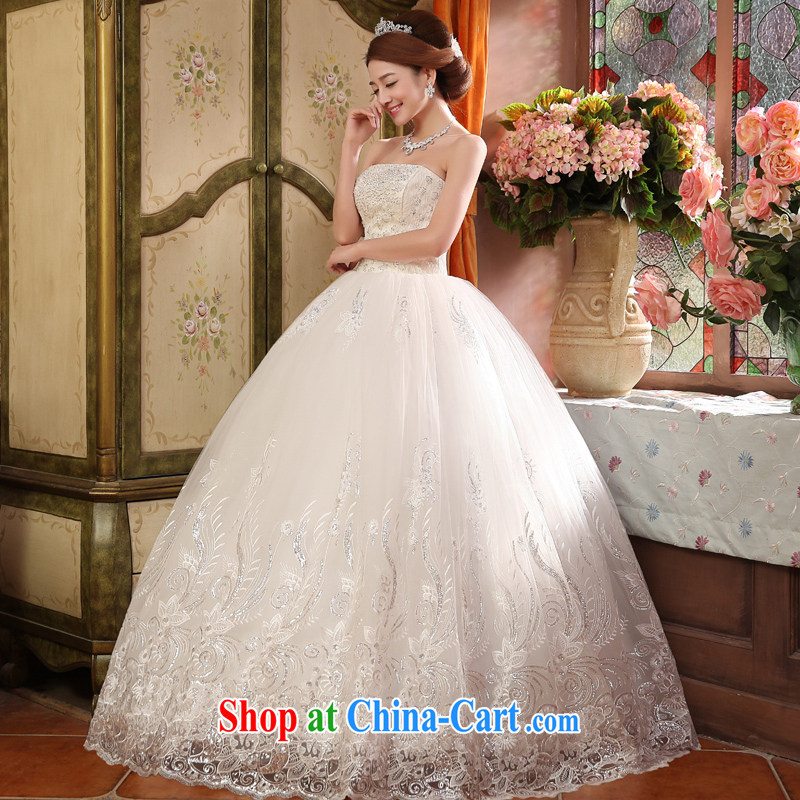 A good service is 2015 new marriages Korean Princess wiped his chest and shaggy dress wedding dresses white XXL, good service, and shopping on the Internet