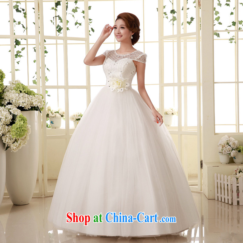 A good service is 2015 new bride Princess a shoulder with back exposed lace graphics thin wedding dresses custom white 4 XL
