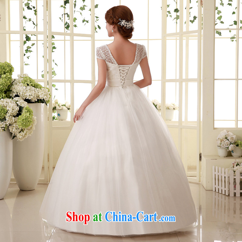 A good service in 2015, the princess bride a shoulder with back exposed lace graphics thin wedding dresses custom white 4 XL, good service, and, on-line shopping