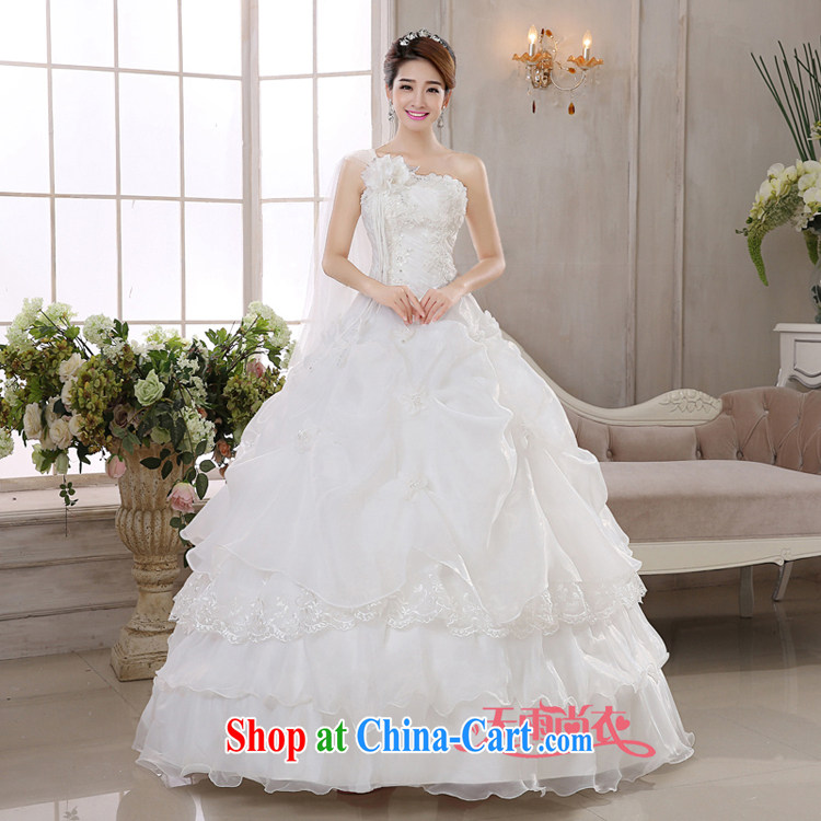 Rain is still clothing bridal 2015 marriage new white dresses and stylish high-end-style single shoulder flowers parquet drill Korean-style with wedding HS 883 white L pictures, price, brand platters! Elections are good character, the national distribution, so why buy now enjoy more preferential! Health