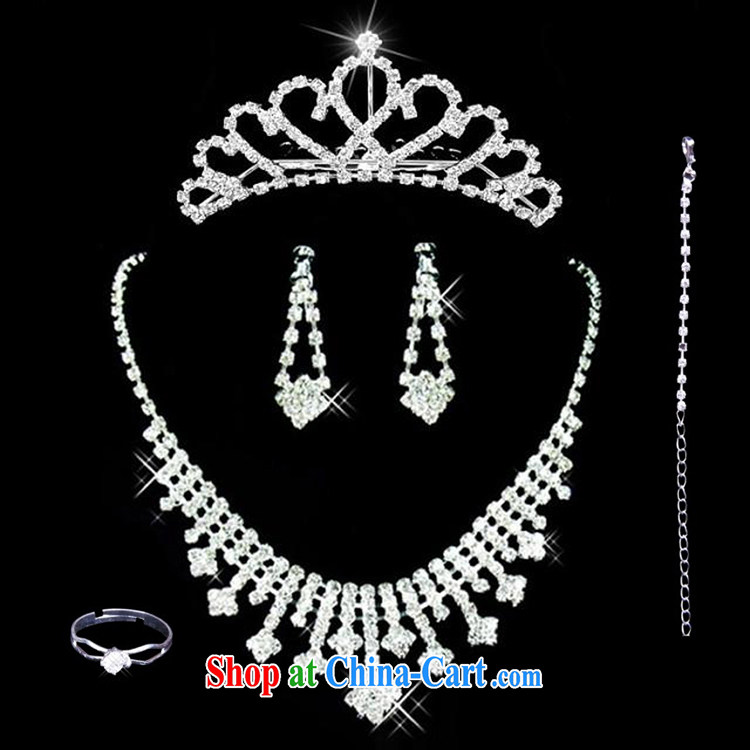 Early spread Korean-style necklace earrings crown and trim rings bracelets 2015 bridal jewelry set of 5 wedding jewelry wedding wedding accessories pictures, price, brand platters! Elections are good character, the national distribution, so why buy now enjoy more preferential! Health