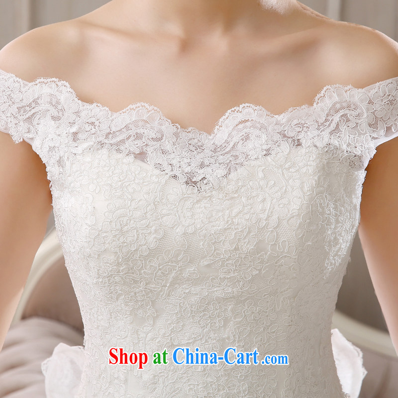 Honey, bride a shoulder for larger wedding with Princess lace marriages with a sleek new graphics thin wedding tailored wedding white XXL, honey, bride, shopping on the Internet