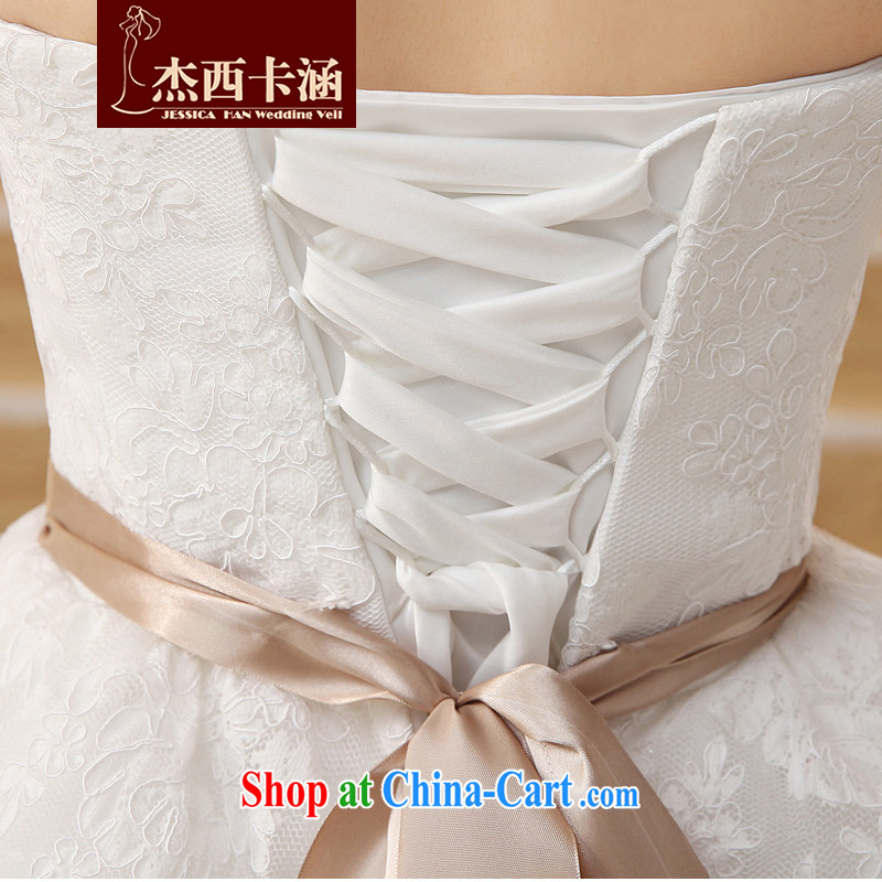 Jessica covers long-tail wedding dresses 2014 new marriages lace Korean fashion drill with bare his chest to cultivating video winter 2150 with white L, Jessica (jessica han), and, on-line shopping