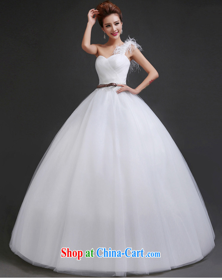 7 color 7 tone Korean version 2014 new stylish single shoulder feather beauty graphics thin alignment, and shaggy dress wedding dresses H 050 white tailored (final) pictures, price, brand platters! Elections are good character, the national distribution, so why buy now enjoy more preferential! Health