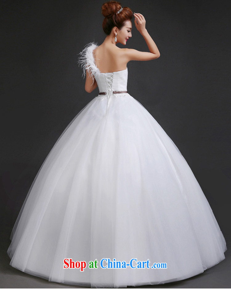 7 color 7 tone Korean version 2014 new stylish single shoulder feather beauty graphics thin alignment, and shaggy dress wedding dresses H 050 white tailored (final) pictures, price, brand platters! Elections are good character, the national distribution, so why buy now enjoy more preferential! Health