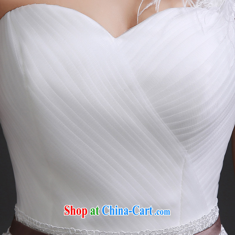 7 color 7 tone Korean version 2014 new stylish single shoulder feather beauty graphics thin with, Shaggy dress wedding dresses H 050 white tailored (final), 7 color 7 tone, shopping on the Internet
