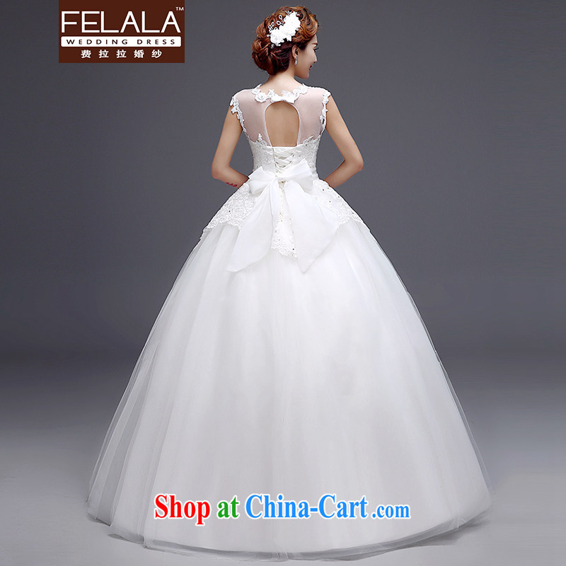 Ferrara 2015 new sweet lace-up drill bow-tie straps wedding dresses XL (2 feet 2), Ferrara wedding (FELALA), online shopping