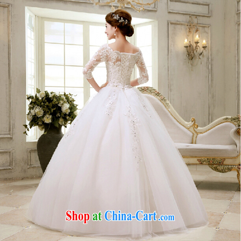Yong-yan and wedding dresses new 2015 autumn and winter, the Field shoulder collar cuff Korean fashion bridal marriage with a strap white S, Yong Yan good offices, shopping on the Internet