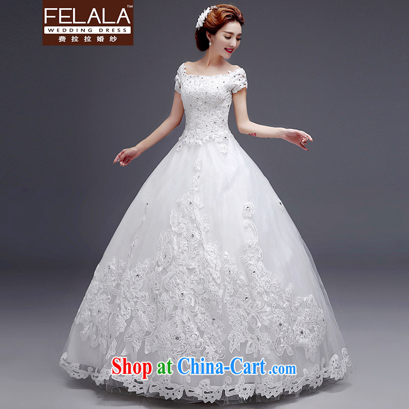 Ferrara 2015 new Korean sweet Princess van parquet drill lace shaggy dress wedding winter S _1 feet 9_