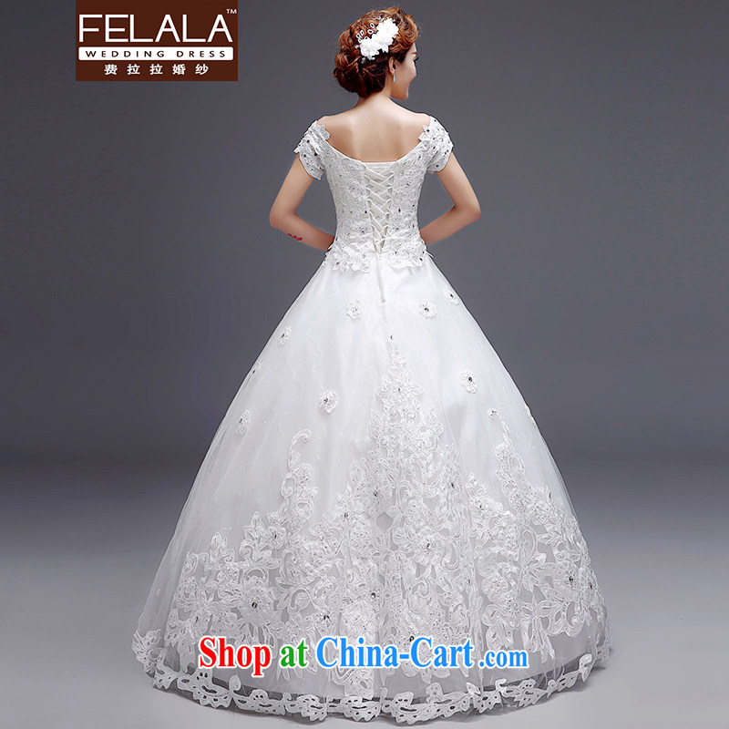 Ferrara 2015 new Korean sweet Princess van parquet drill lace shaggy dress wedding winter S (1 feet 9), Ferrara wedding (FELALA), online shopping