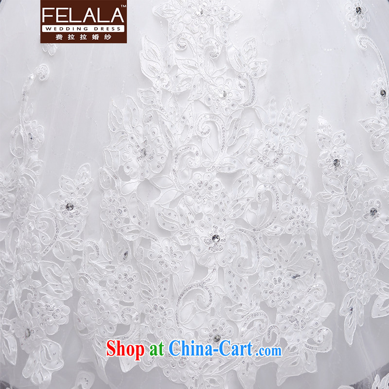 Ferrara 2015 new Korean sweet Princess van parquet drill lace shaggy dress wedding winter S (1 feet 9), Ferrara wedding (FELALA), online shopping
