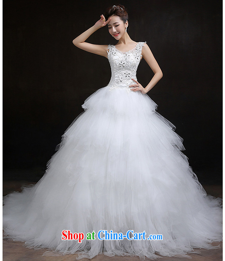 According to Lin Sa 2015 new marriages wedding dresses retro lace-up waist graphics thin the Field shoulder the tail wedding custom is, pictures, price, brand platters! Elections are good character, the national distribution, so why buy now enjoy more preferential! Health