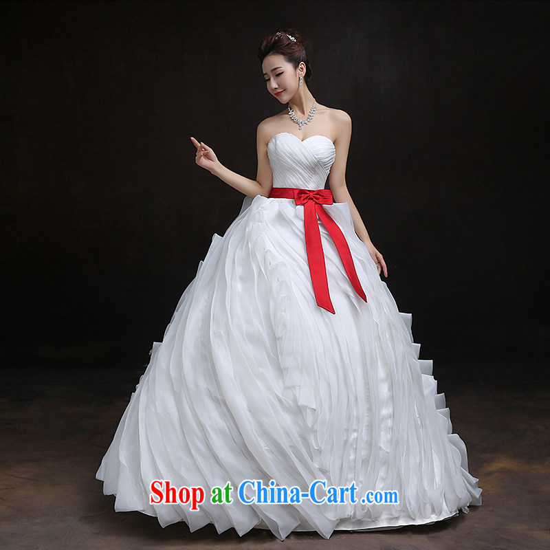 According to Lin Sha 2015 new Korean bridal wedding chest bare vera wang Wang smiled classic wedding Red Belt are, according to Lin, Elizabeth, and shopping on the Internet