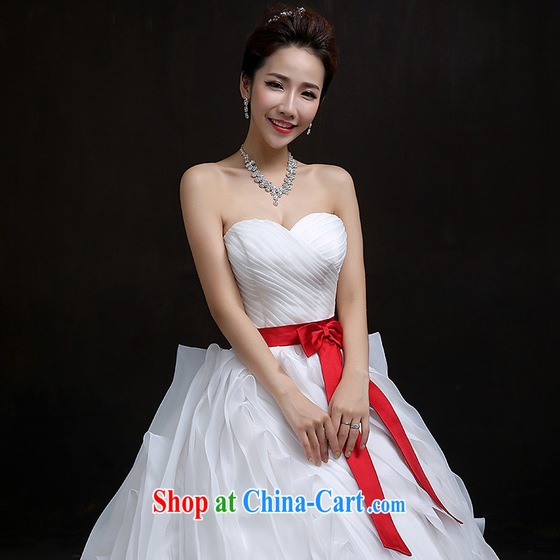 According to Lin Sha 2015 new Korean bridal wedding chest bare vera wang Wang smiled classic wedding Red Belt are, according to Lin, Elizabeth, and shopping on the Internet
