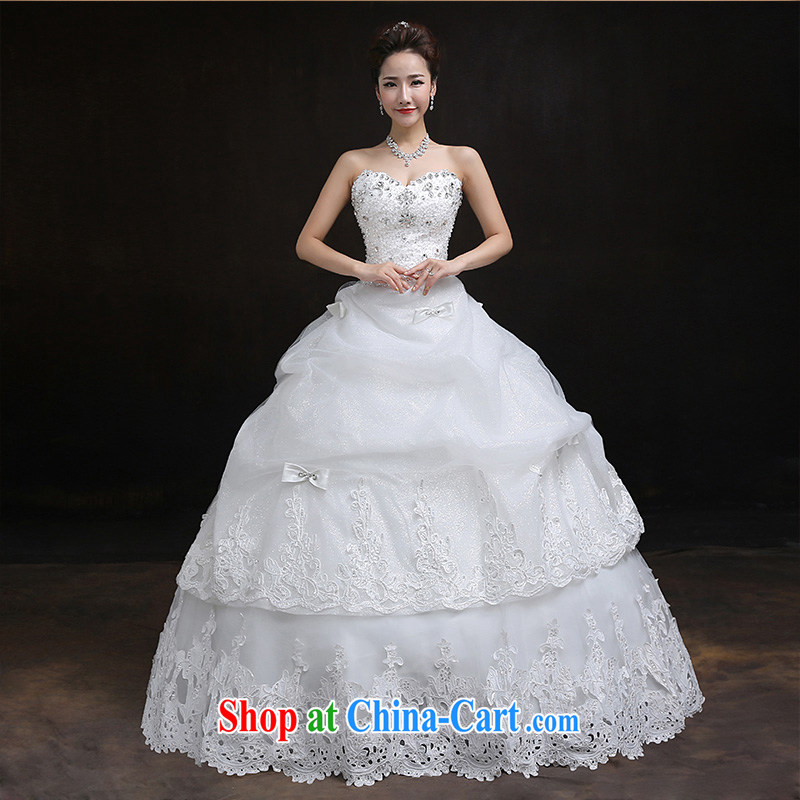 According to Lin Windsor wedding dresses new 2015 spring lace diamond jewelry Korean wiped his chest to tie wedding bridal marriage Wedding are code