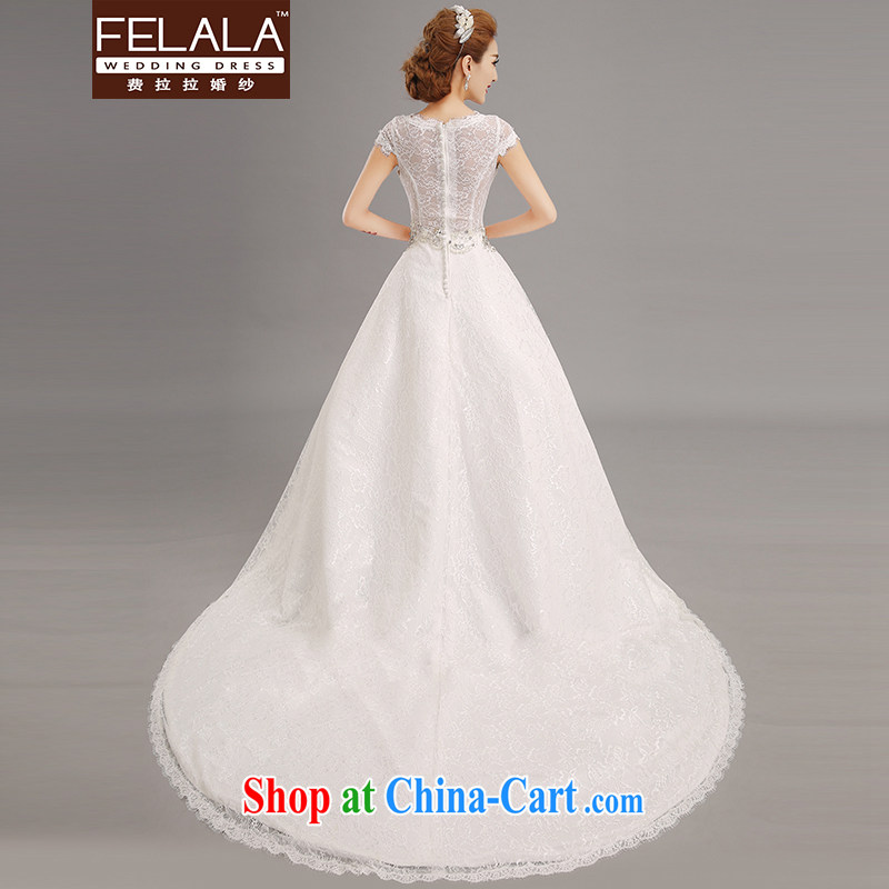 Ferrara 2015 new wedding dresses bridal wedding large code retro lace-wood drill tail wedding dresses XL (2 feet 2), Ferrara wedding (FELALA), online shopping