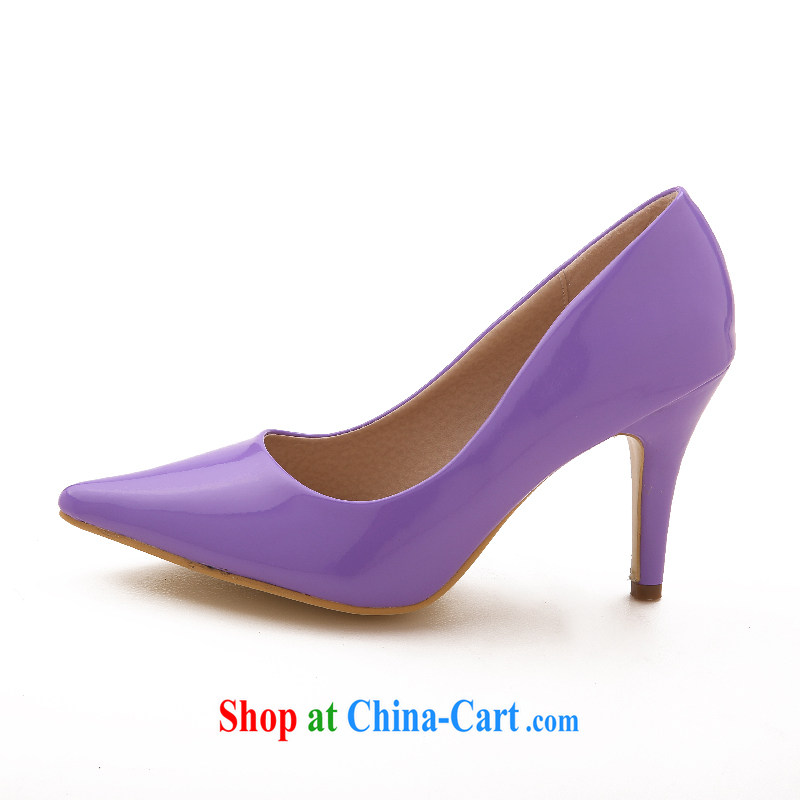 Lisa Donald Rumsfeld's new tips, wedding shoes, shoes and shoes stage performances, shoes, summer, autumn and winter, women's footwear M 900 light purple 39, 8 cm high, and love so Pang, online shopping