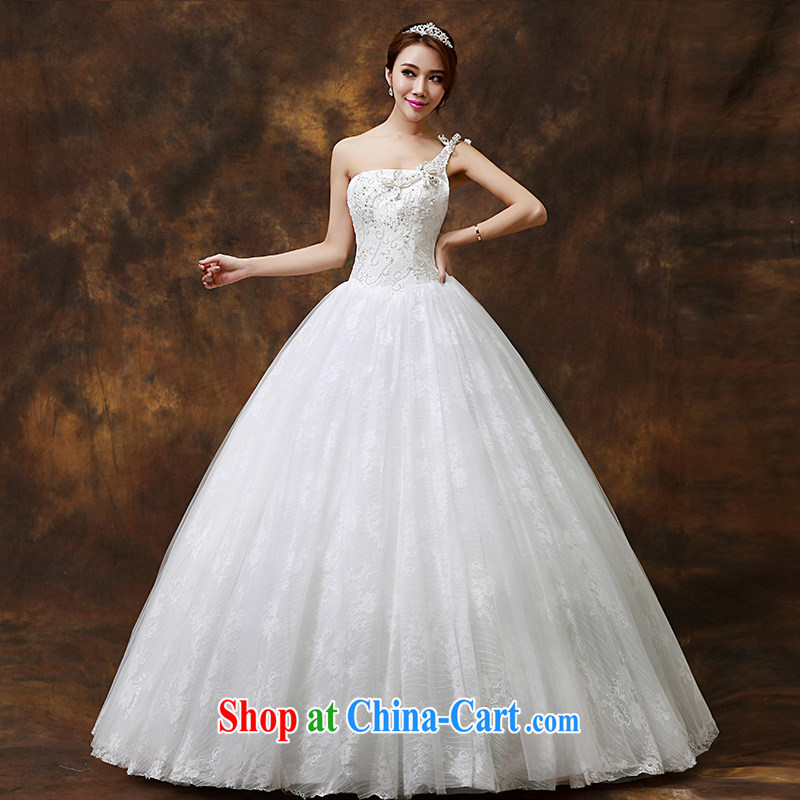 Bridal wedding dresses 2014 new Korean version is the shoulder to align graphics thin diamond lace wedding tailored to contact customer service, according to Lin, Elizabeth, and shopping on the Internet