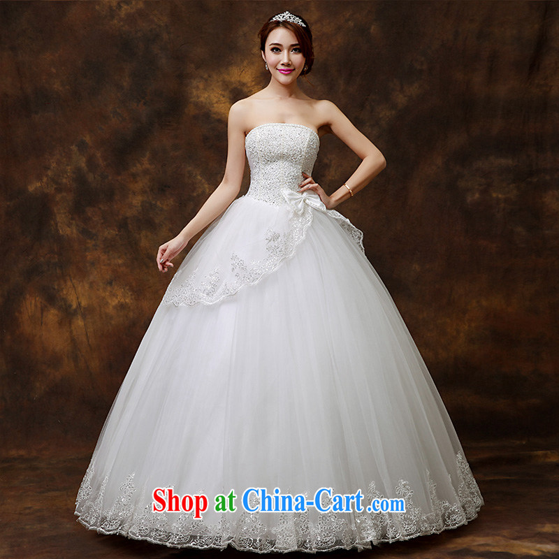 wedding dresses new 2015 new Korean bridal white slim body with parquet drill wiped his chest wedding tailored to contact customer service, according to Lin, Elizabeth, and shopping on the Internet