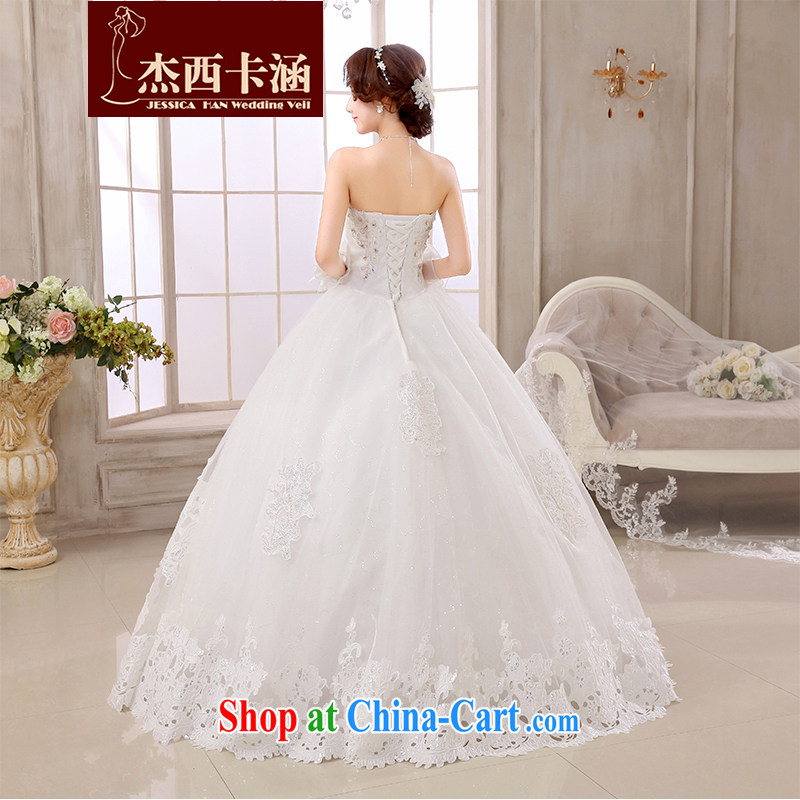 Jessica covered by wedding dresses 2014 new stylish and wiped his chest, winter bridal wedding lace Korean Beauty tie graphics thin diamond white 2151 white XXXL, Jessica (jessica han), and, on-line shopping