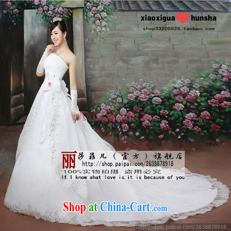 Lisa Donald Rumsfeld's speech bubble yarn-tail wedding dresses, and wedding photography, 89 TY bridal wedding dresses the drag and drop tail upscale wedding 2015 new white will do not return to work, love and Pang (AIRANPENG), online shopping