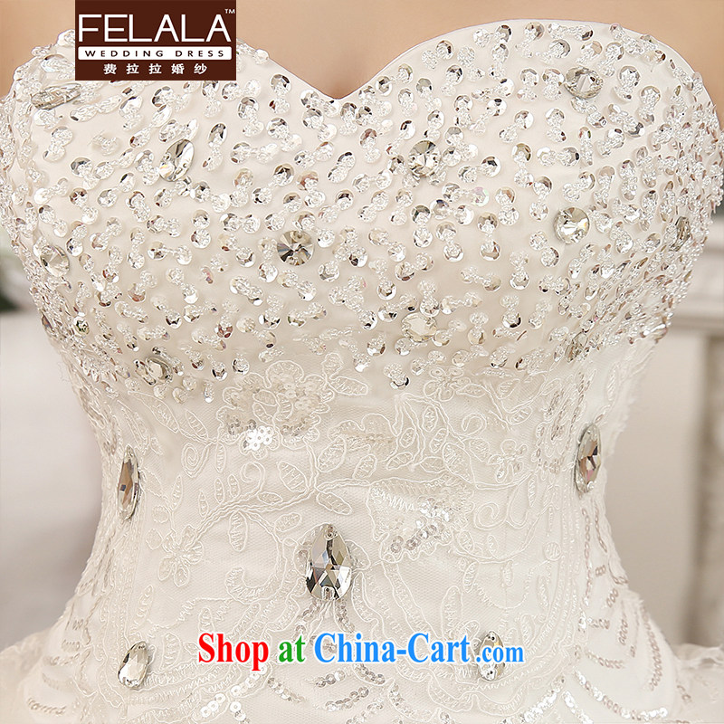 Ferrara 2015 new lace bare chest parquet drill large-tail Korean Beauty graphics thin winter, thick wedding M (2 feet) and Ferrara wedding (FELALA), online shopping
