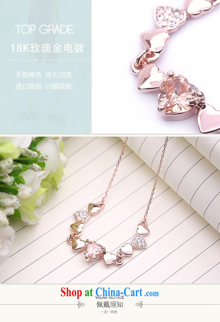 Ferrara Korean-style simple heart-shaped Luxury Water drilling titanium steel rose gold necklace female clavicle link birthday gift short pictures, price, brand platters! Elections are good character, the national distribution, so why buy now enjoy more preferential! Health