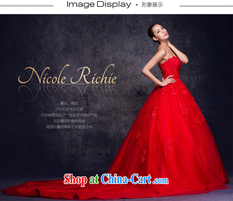 Nicole Richie wedding dresses new spring 2015 red wedding chest bare wedding long-tail wedding bridal wedding marriage wedding toast annual service main line, and advanced customization 15 Day Shipping pictures, price, brand platters! Elections are good character, the national distribution, so why buy now enjoy more preferential! Health