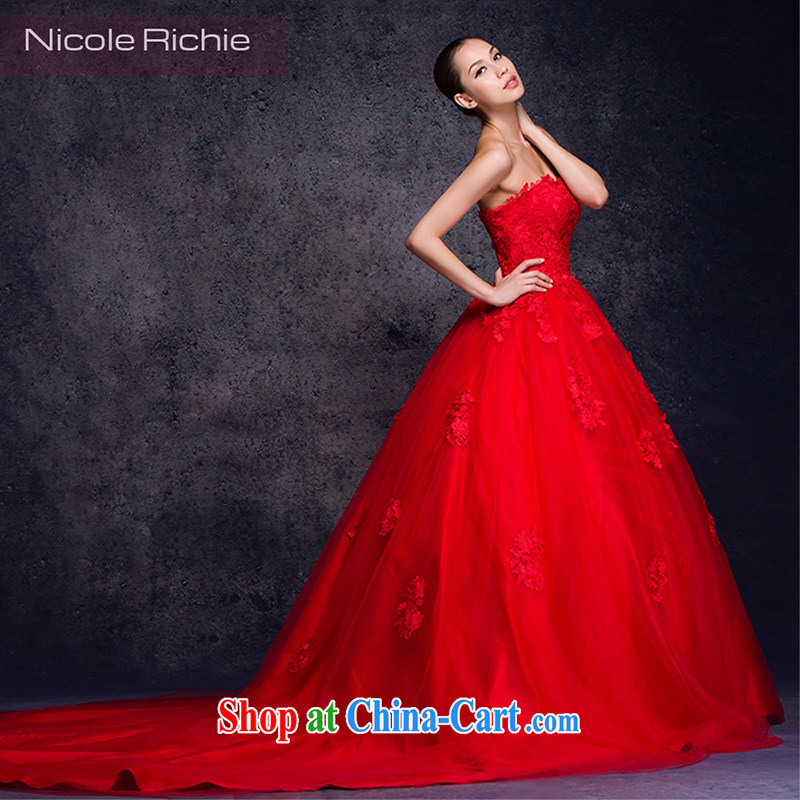 Nicole Richie wedding dresses new 2015 spring and red wedding wiped off chest wedding long-tail wedding bridal wedding marriage wedding toast annual service main line, and advanced customization 15 Day Shipping, Nicole Richie (Nicole Richie), online shopp