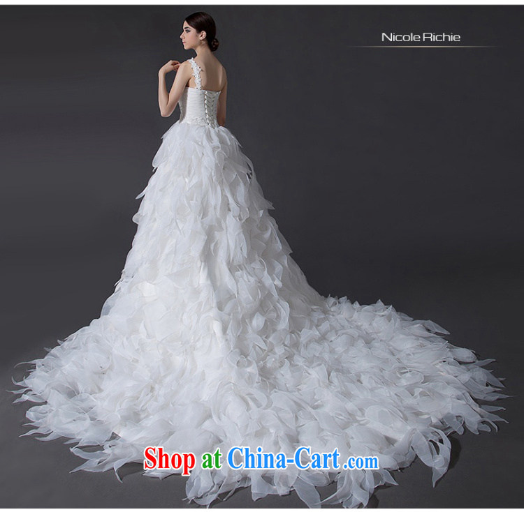 Bridal wedding dresses 2015 summer high quality new single shoulder wedding short before long wedding long-tail wedding band wedding, wedding annual concert hosted white Advanced Customization 15 Day Shipping pictures, price, brand platters! Elections are good character, the national distribution, so why buy now enjoy more preferential! Health