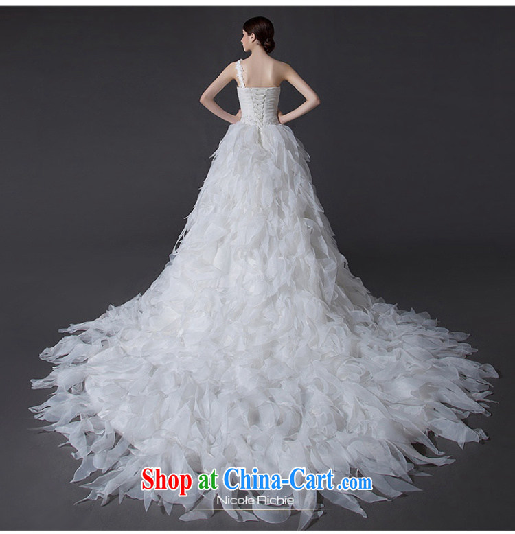 Bridal wedding dresses 2015 summer high quality new single shoulder wedding short before long wedding long-tail wedding band wedding, wedding annual concert hosted white Advanced Customization 15 Day Shipping pictures, price, brand platters! Elections are good character, the national distribution, so why buy now enjoy more preferential! Health