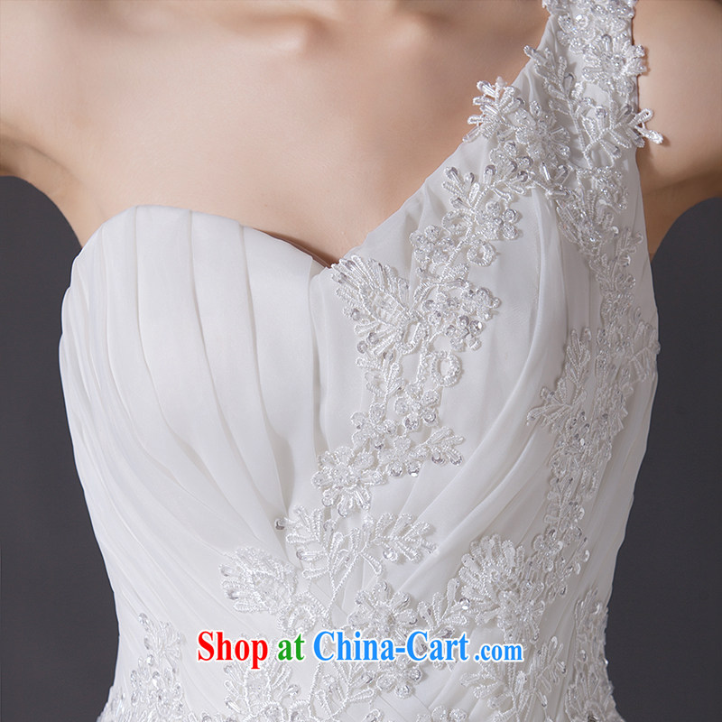 Bridal wedding dresses 2015 summer high quality new single shoulder wedding short before long after their wedding long-tail wedding band wedding, wedding annual concert hosted white Advanced Customization 15 Day Shipping, Nicole Richie (Nicole Richie), on