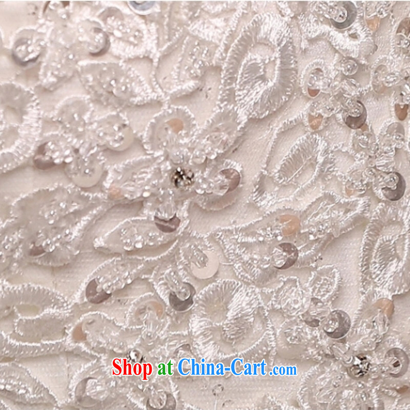 Yong-yan and bride's wedding dresses 2015 new Korean version is the shoulder to align graphics thin diamond jewelry lace wedding dresses white L, Yong-yan good offices, shopping on the Internet