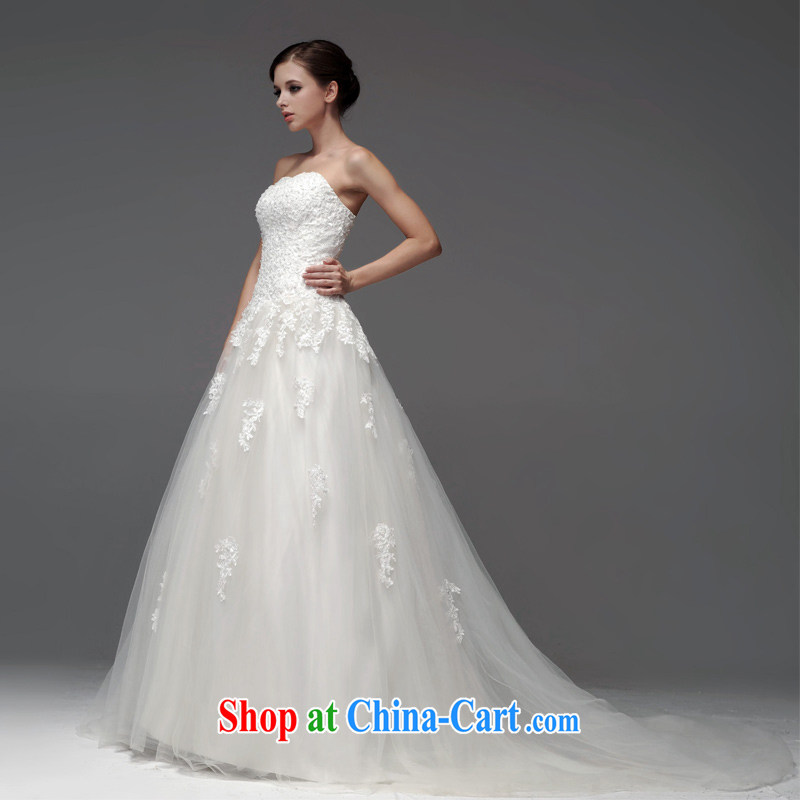 A yarn 2015 new wedding dresses lace bare chest Lace Up waist graphics thin A Field dress with wedding NW 0708 white XL code 30 days pre-sale, a yarn, shopping on the Internet