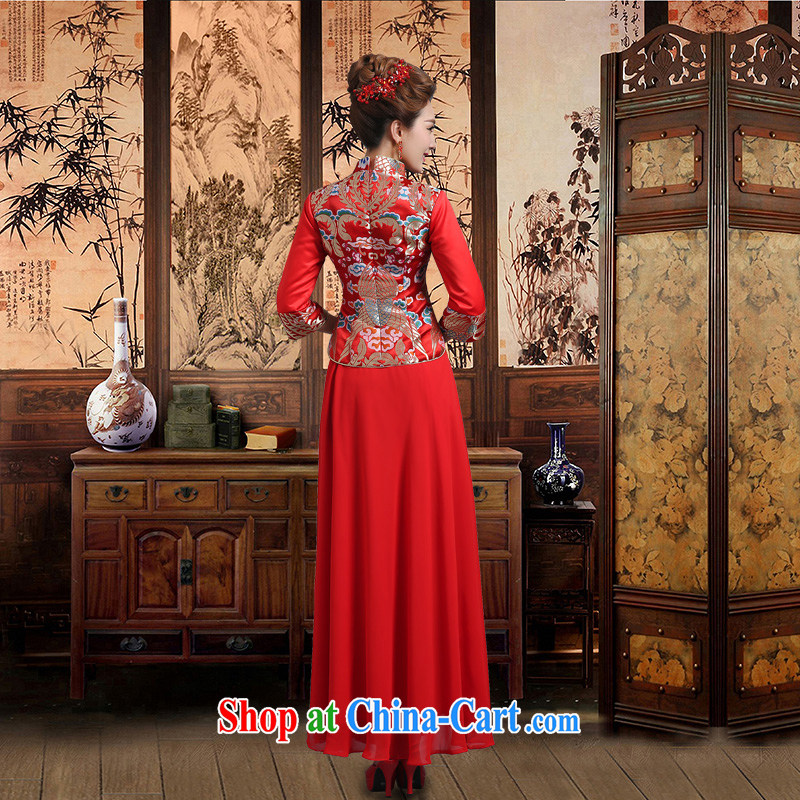 Love so Peng 2014 new Chinese wedding dresses bridal red bows, clothes and stylish retro improved cultivating winter dresses Customer to size will not be refunded, love so Pang, shopping on the Internet