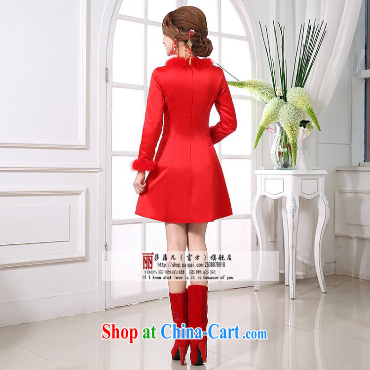 bridal dresses long sleeved dresses fall with new 2014 red toast winter clothing marriage dress short large code M pieced pictures, price, brand platters! Elections are good character, the national distribution, so why buy now enjoy more preferential! Health