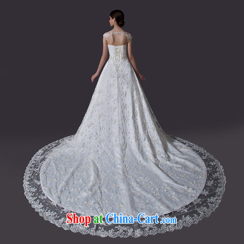 Bridal wedding dresses new spring 2015 Mary Magdalene stylish chest wedding lace wedding long-tail wedding, wedding annual concert hosted service female tail 200 CM Advanced Customization 15 Day Shipping, Nicole Richie (Nicole Richie), online shopping