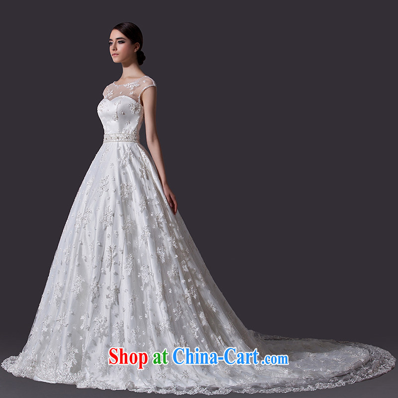Bridal wedding dresses new spring 2015 Mary Magdalene stylish chest wedding lace wedding long-tail wedding, wedding annual concert hosted service female tail 200 CM Advanced Customization 15 Day Shipping, Nicole Richie (Nicole Richie), online shopping