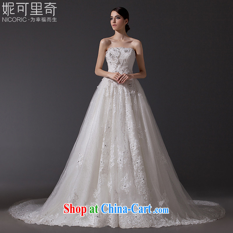 Kidman, 2015 new stylish erase chest wedding long-tail wedding lace wedding bridal wedding marriage wedding annual concert hosted service tail 200 CM Advanced Customization 15 day shipping