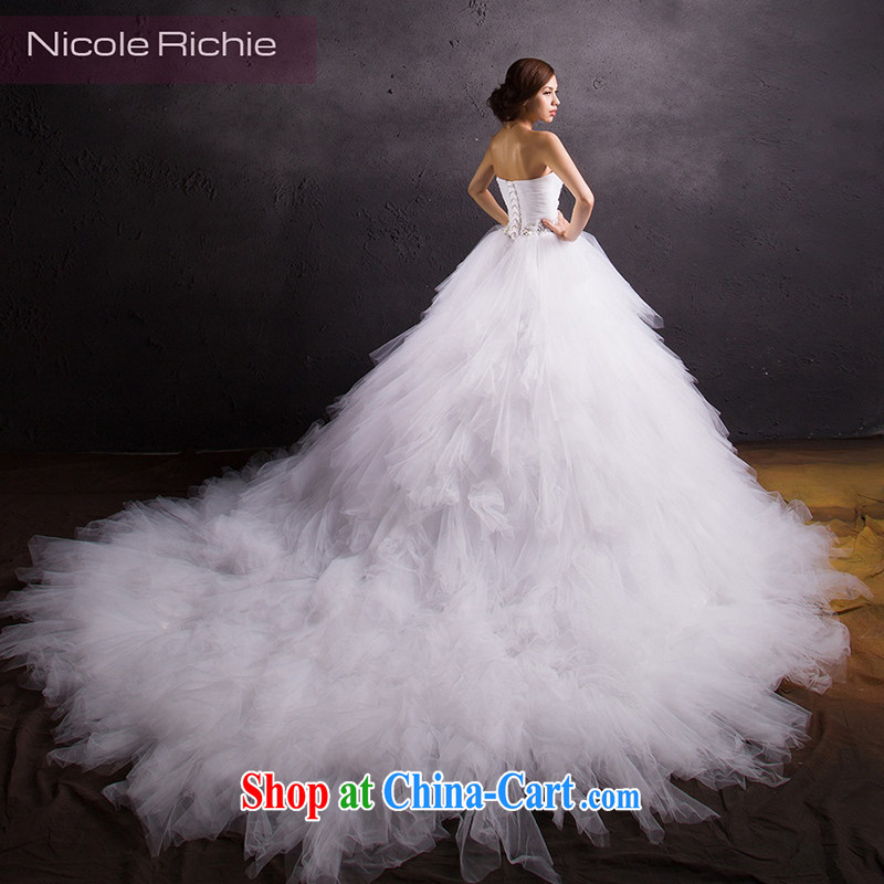Nicole Richie wedding dresses summer 2015 new stylish and wiped his chest wedding long-tail wedding bridal wedding marriage wedding toast serving the annual show-tail 200 CM Advanced Customization 15 Day Shipping, Nicole Richie (Nicole Richie), online sho