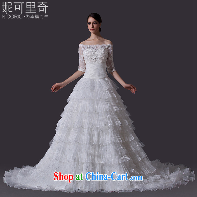 Kidman, summer 2015 new elegant and well refined antique field shoulder cake skirt long-tail bridal wedding dresses hand value-tail 200 CM Advanced Customization 15 day shipping