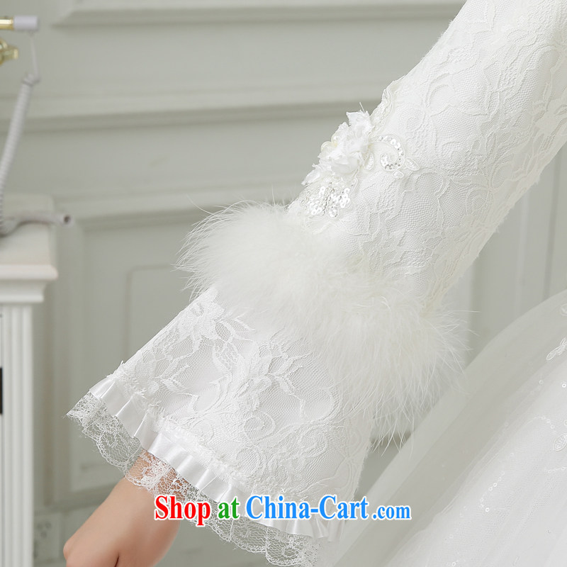 There is a bride's winter clothes 2015 new marriage Korean winter long-sleeved a field base thick winter, cotton wedding white XXXL 2 feet 4 waist Suzhou shipment and it is absolutely not a bride, shopping on the Internet