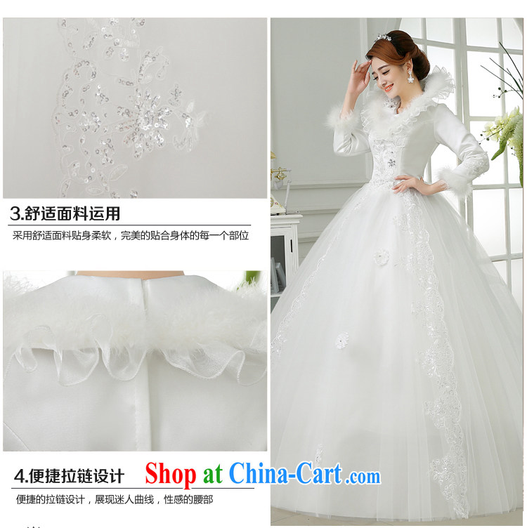 There is embroidery bridal upscale winter wedding dresses 2015 new winter wedding winter clothes cotton long-sleeved wedding white XXXL 2 feet 4 waist Suzhou shipping pictures, price, brand platters! Elections are good character, the national distribution, so why buy now enjoy more preferential! Health