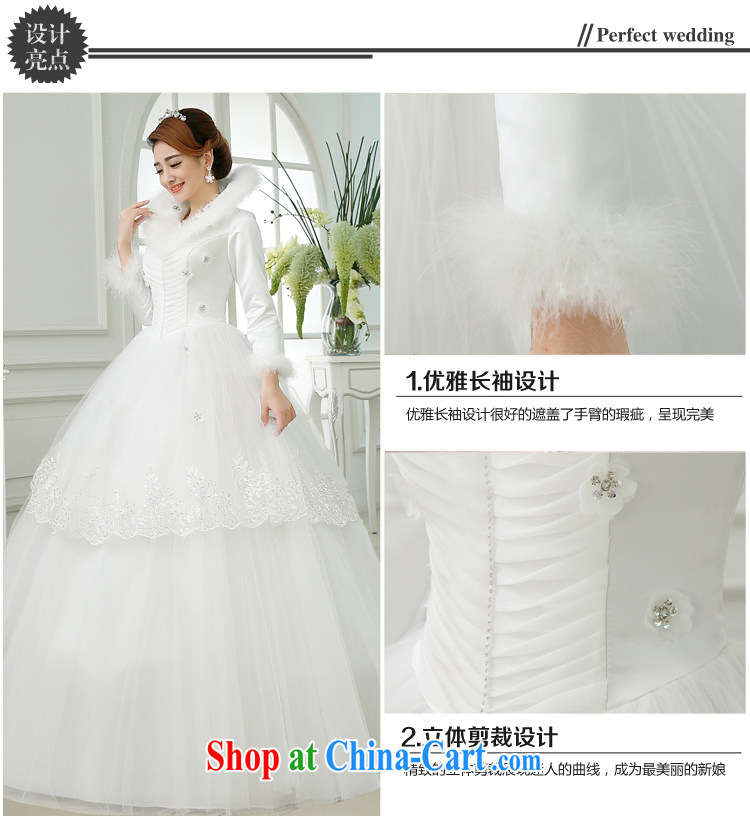 There is embroidery bridal wedding dresses new 2015 warm winter thick, gross for winter clothes bridal winter long-sleeved wedding dresses white XXXL 2 feet 4 waist Suzhou shipping pictures, price, brand platters! Elections are good character, the national distribution, so why buy now enjoy more preferential! Health