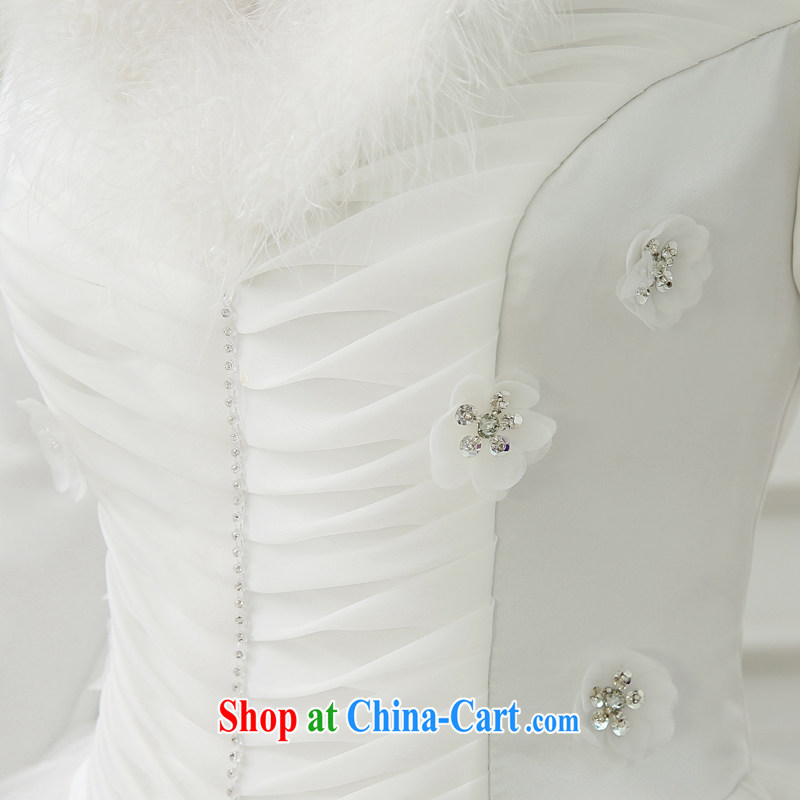 There is a bride's wedding dresses new 2015 warm winter thick, gross for winter clothes bridal winter long-sleeved wedding dresses white XXXL 2 feet 4 waist Suzhou shipping and it is absolutely not a bride, shopping on the Internet